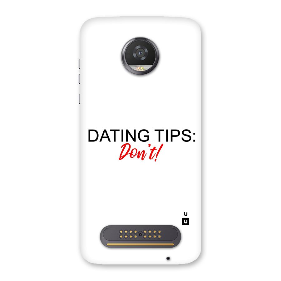 Expert Dating Tip Back Case for Moto Z2 Play
