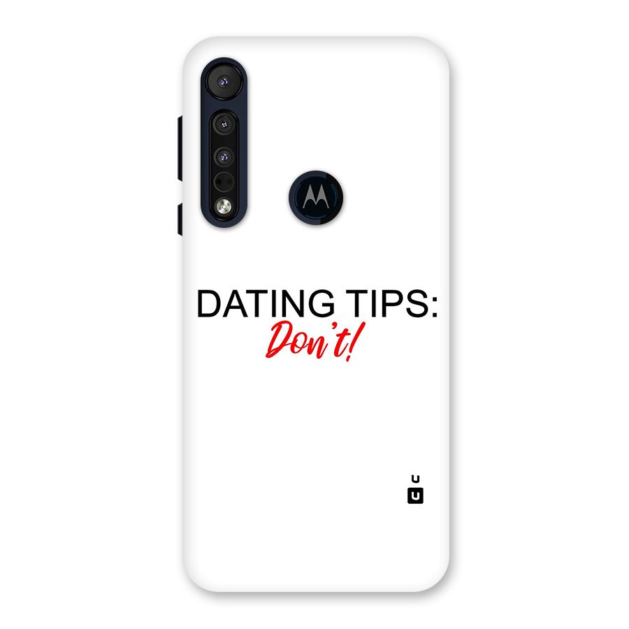 Expert Dating Tip Back Case for Motorola One Macro