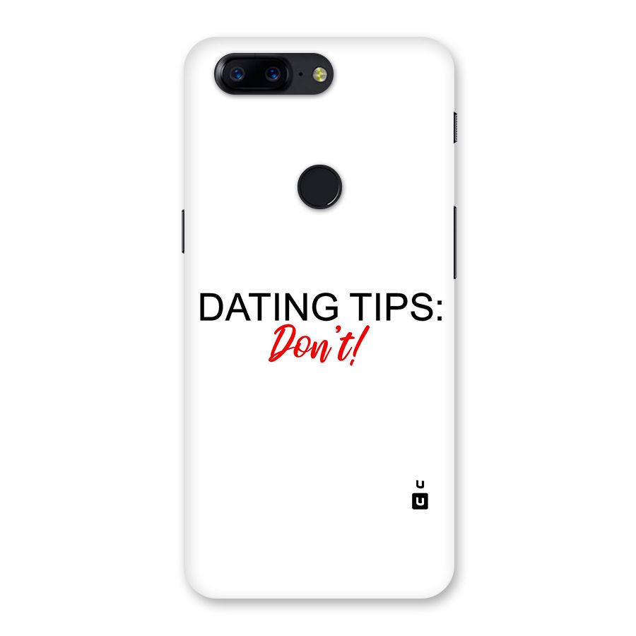 Expert Dating Tip Back Case for OnePlus 5T