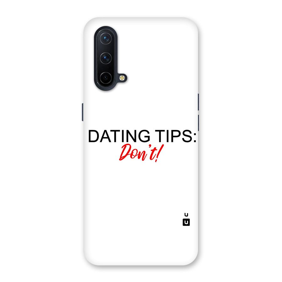 Expert Dating Tip Glass Back Case for OnePlus Nord CE 5G