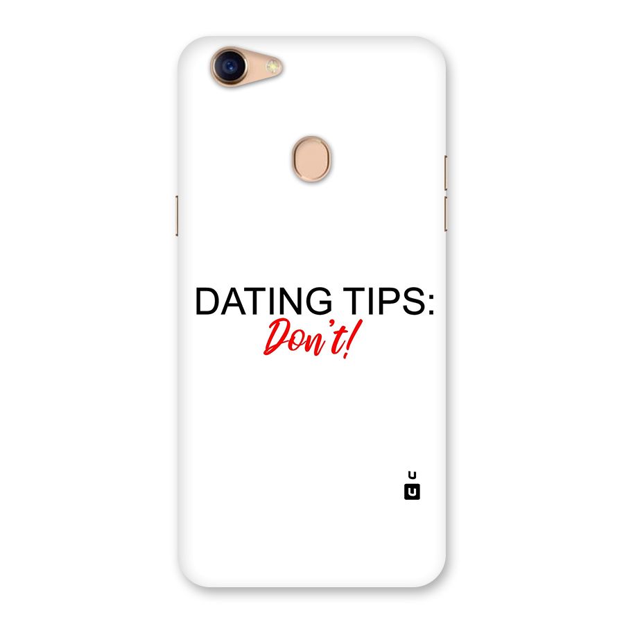 Expert Dating Tip Back Case for Oppo F5 Youth