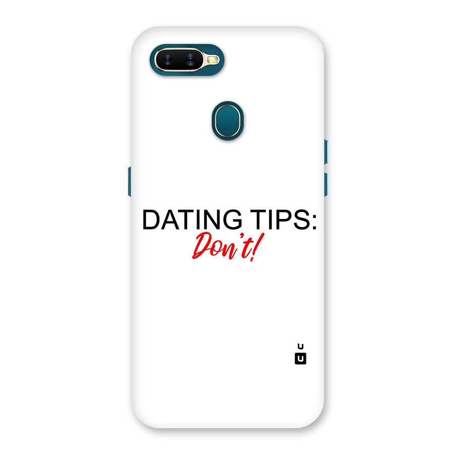 Expert Dating Tip Back Case for Oppo A12s