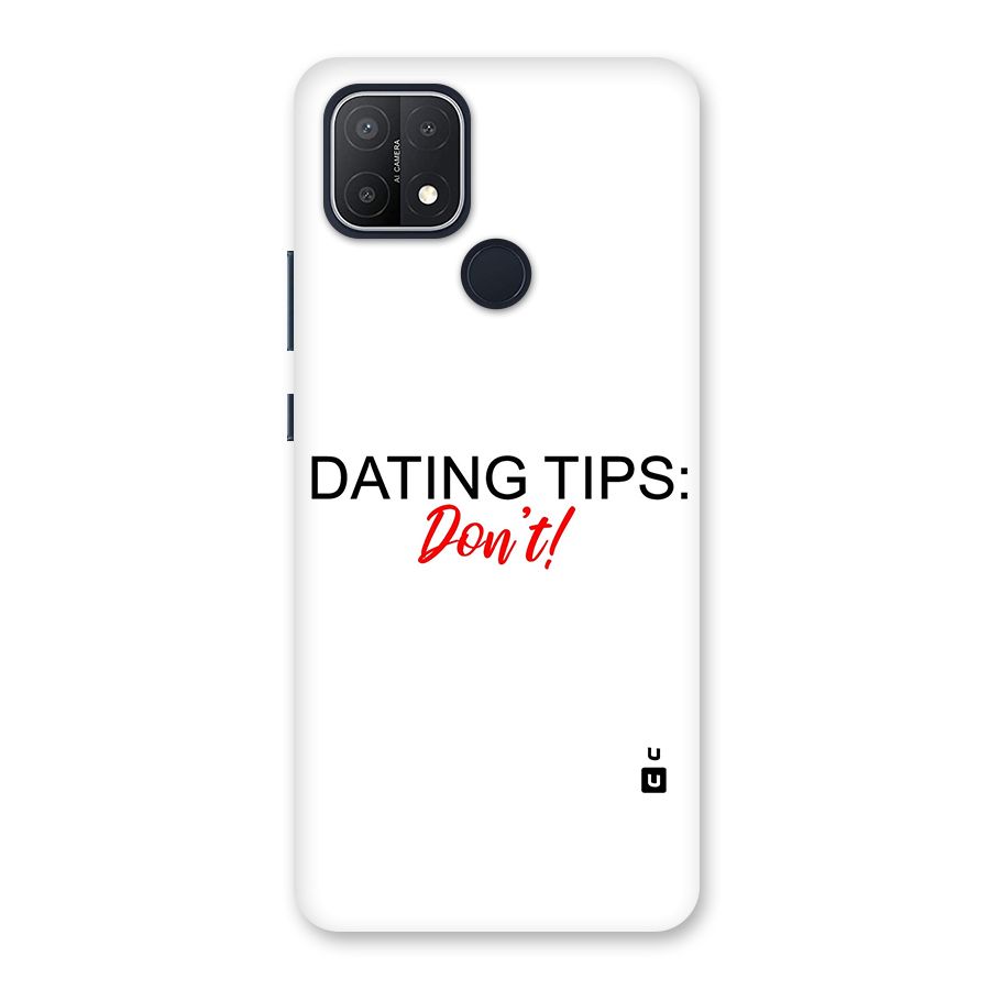 Expert Dating Tip Back Case for Oppo A15