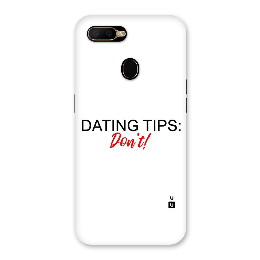Expert Dating Tip Back Case for Oppo A5s