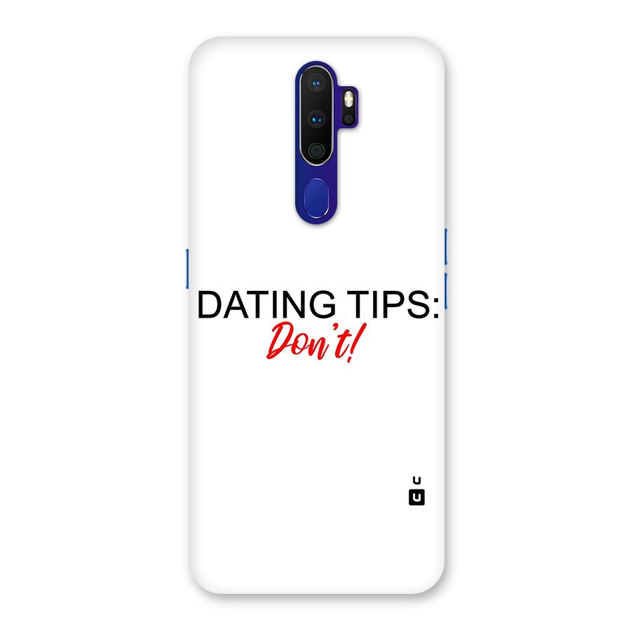 Expert Dating Tip Back Case for Oppo A9 (2020)
