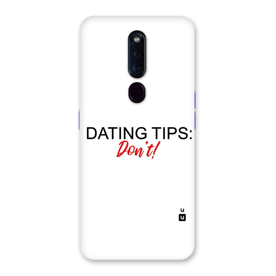 Expert Dating Tip Back Case for Oppo F11 Pro