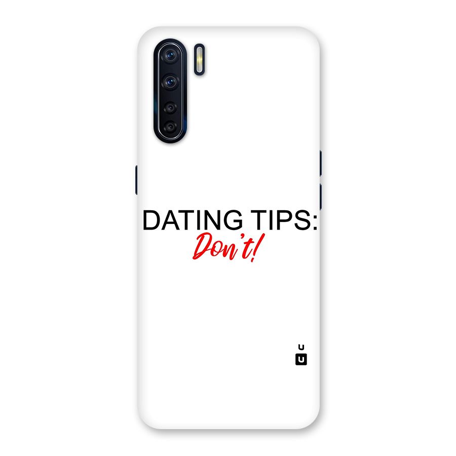Expert Dating Tip Back Case for Oppo F15