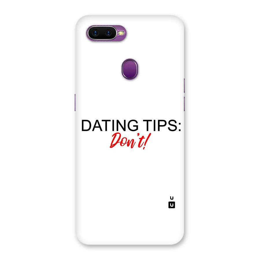 Expert Dating Tip Back Case for Oppo F9