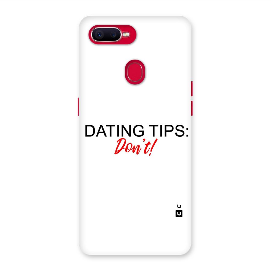 Expert Dating Tip Back Case for Oppo F9 Pro