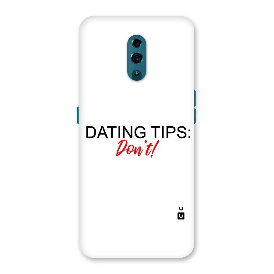 Expert Dating Tip Back Case for Oppo Reno