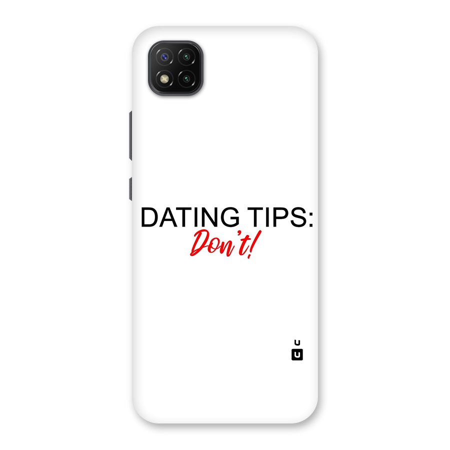 Expert Dating Tip Back Case for Poco C3