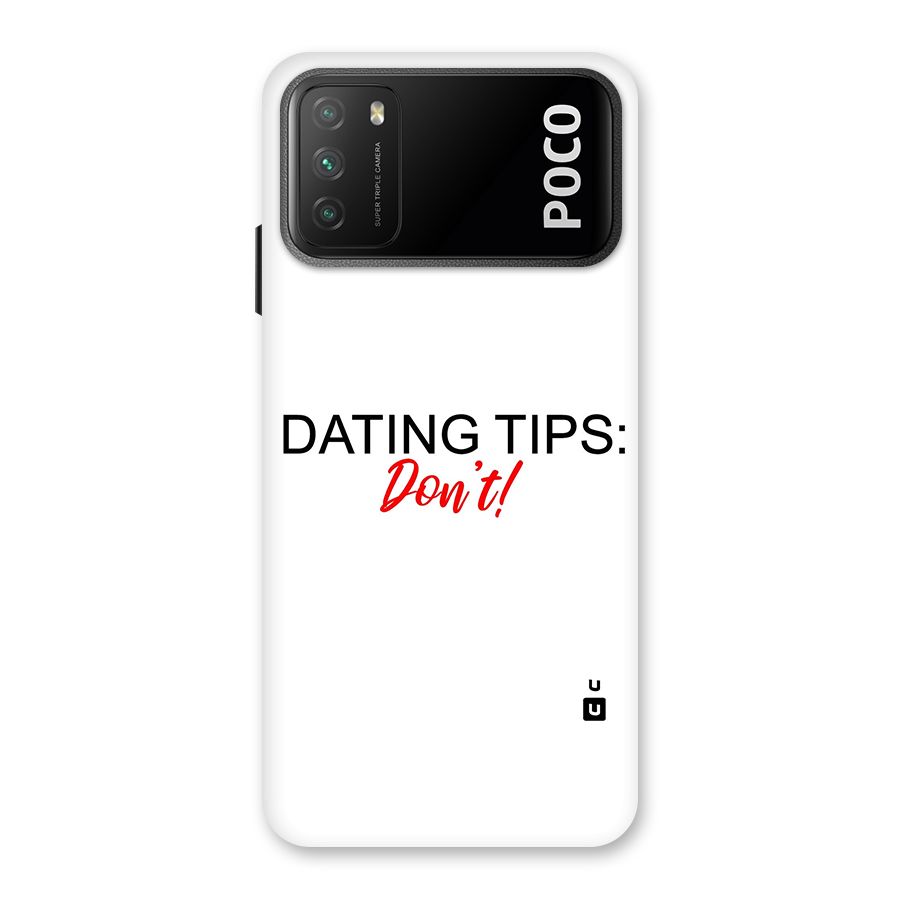 Expert Dating Tip Back Case for Poco M3
