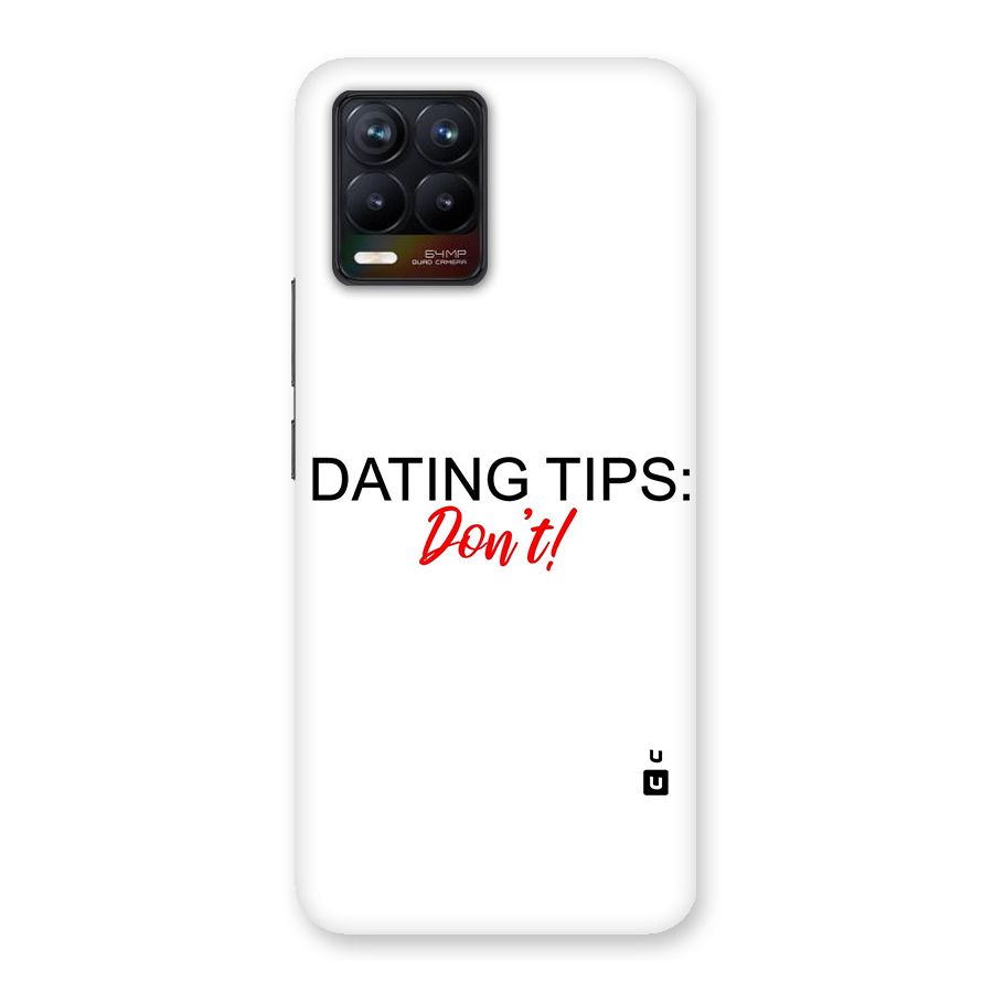 Expert Dating Tip Glass Back Case for Realme 8