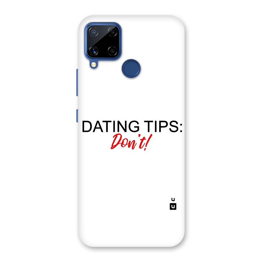 Expert Dating Tip Glass Back Case for Realme Narzo 30A
