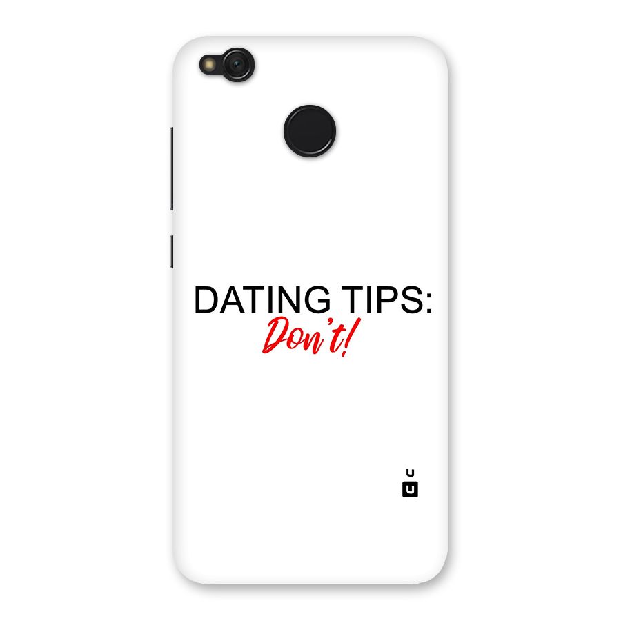 Expert Dating Tip Back Case for Redmi 4