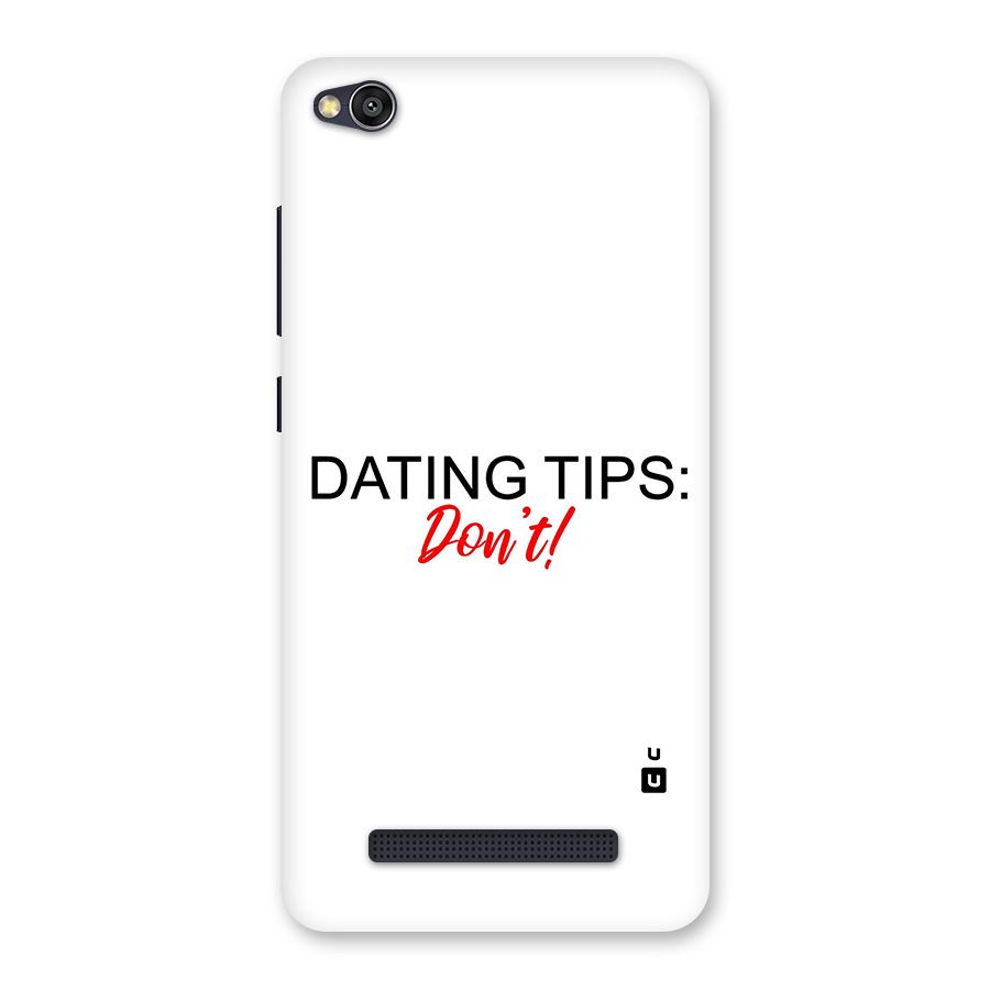 Expert Dating Tip Back Case for Redmi 4A