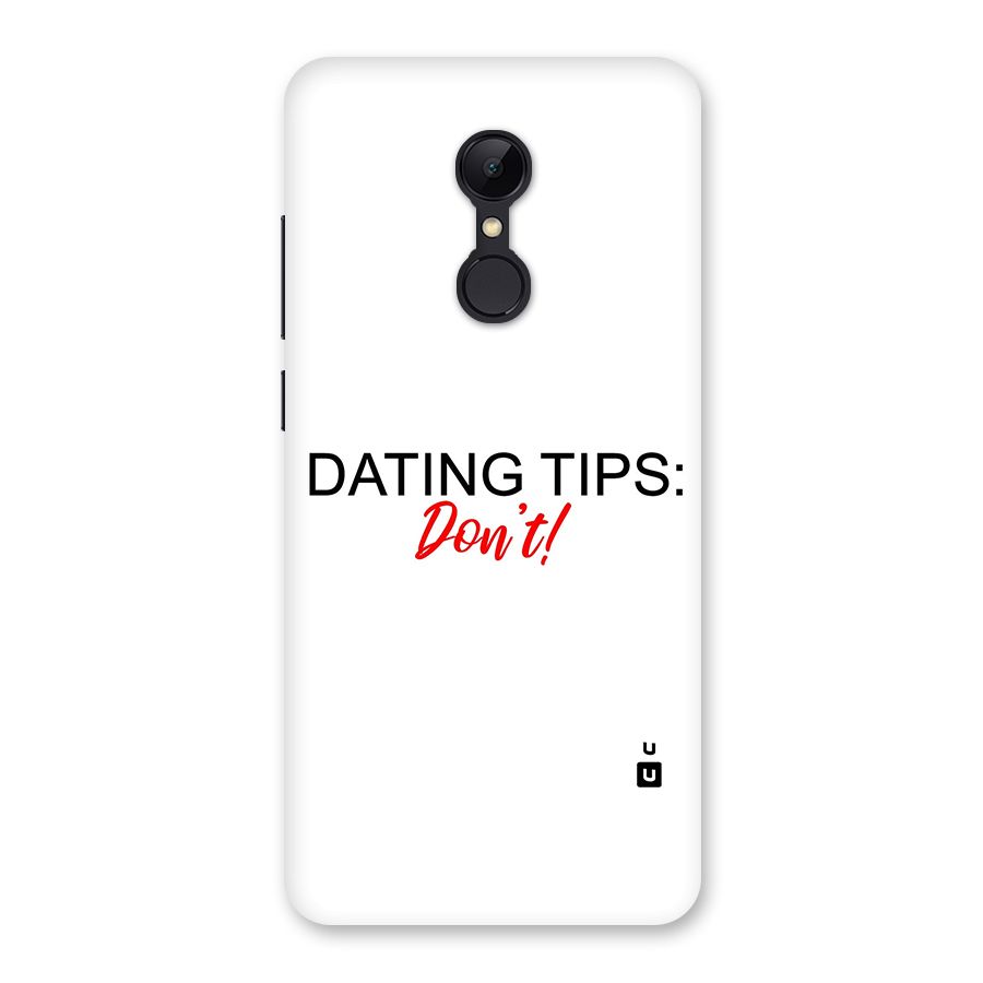 Expert Dating Tip Back Case for Redmi 5