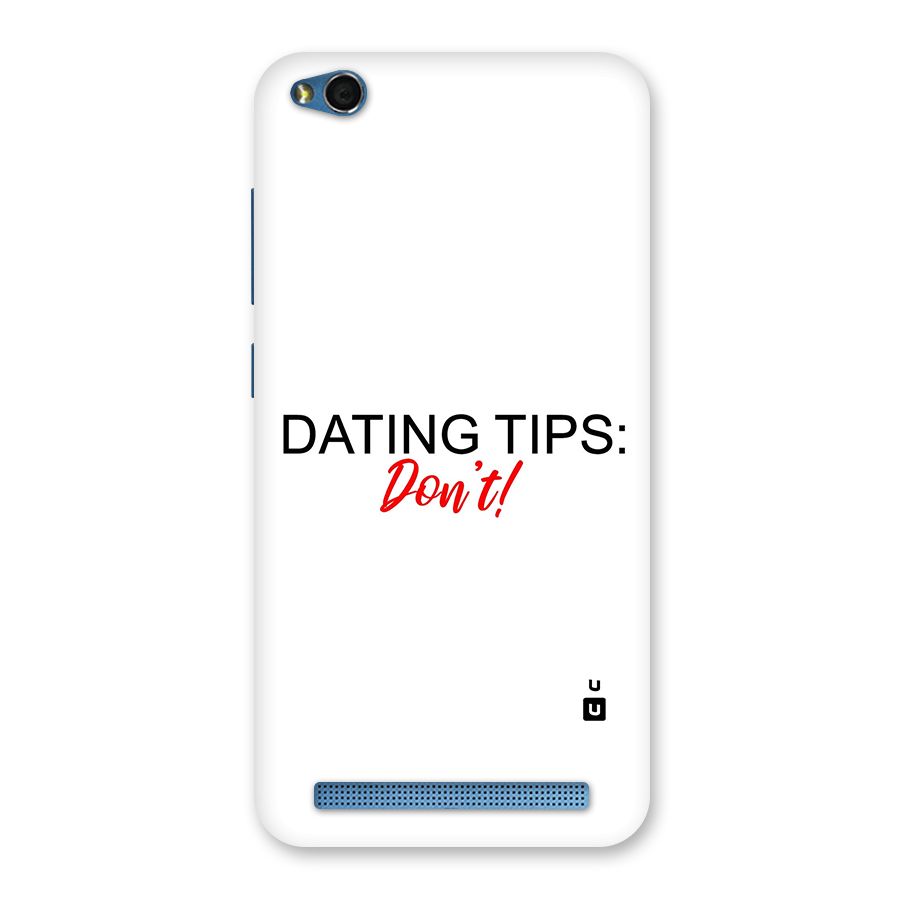 Expert Dating Tip Back Case for Redmi 5A