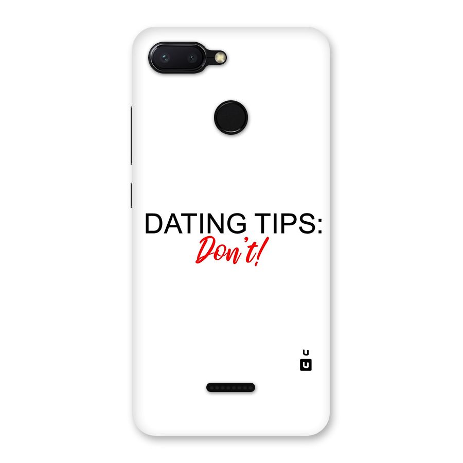 Expert Dating Tip Back Case for Redmi 6
