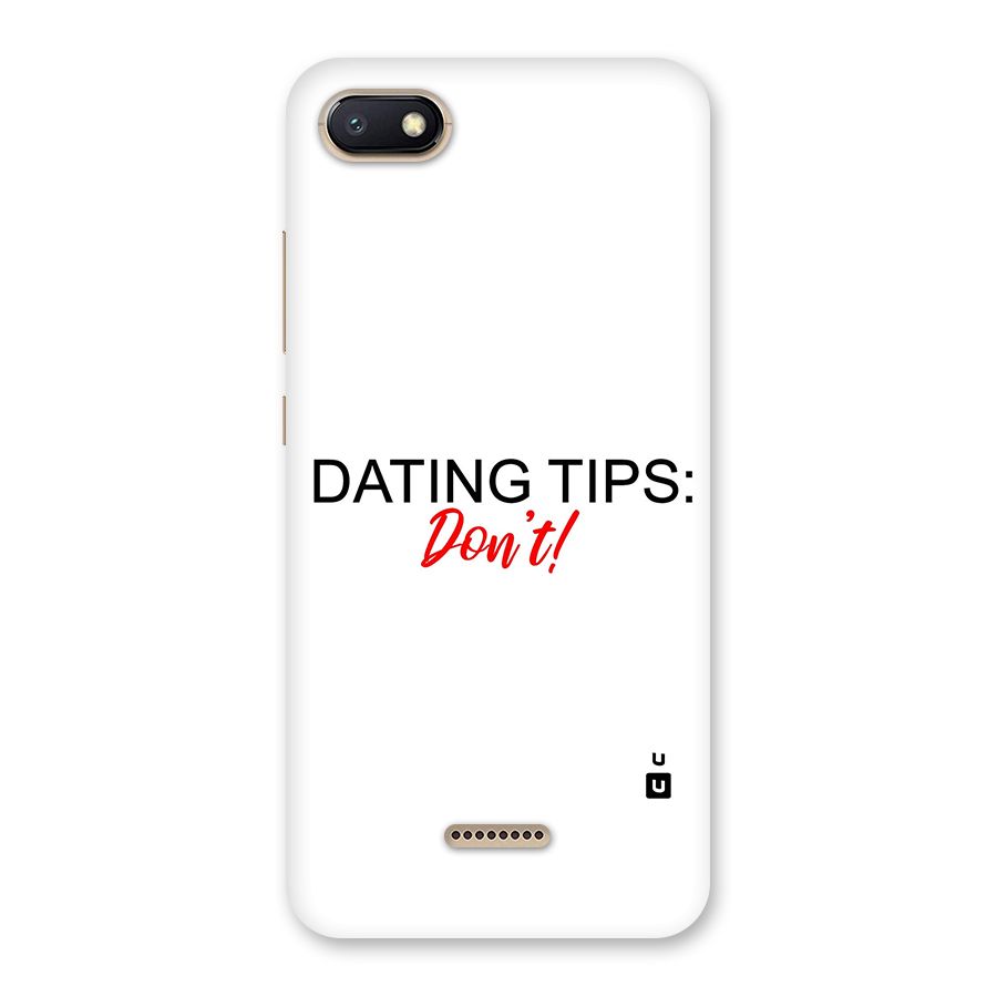 Expert Dating Tip Back Case for Redmi 6A