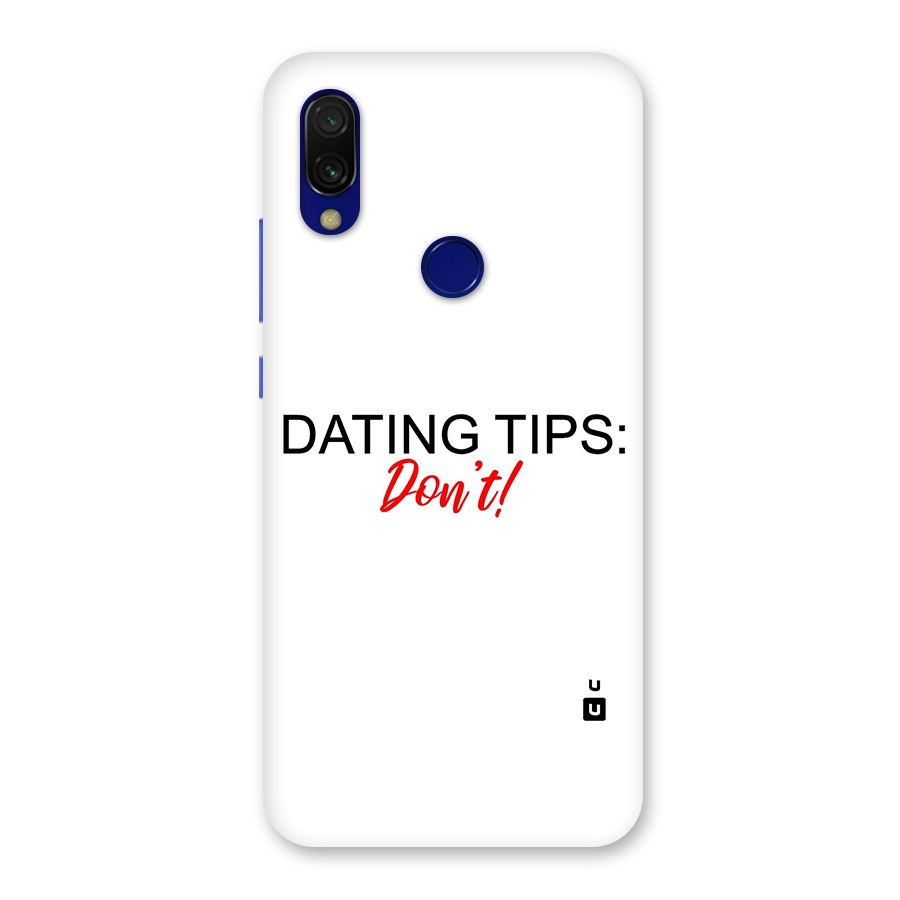 Expert Dating Tip Back Case for Redmi 7