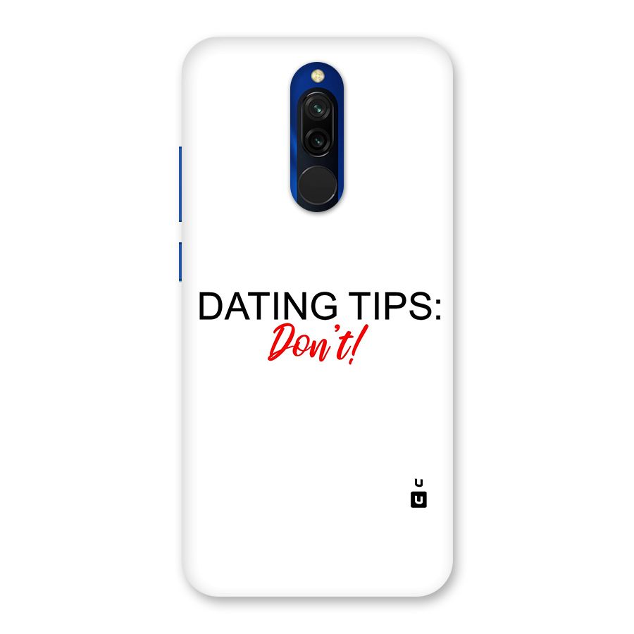 Expert Dating Tip Back Case for Redmi 8