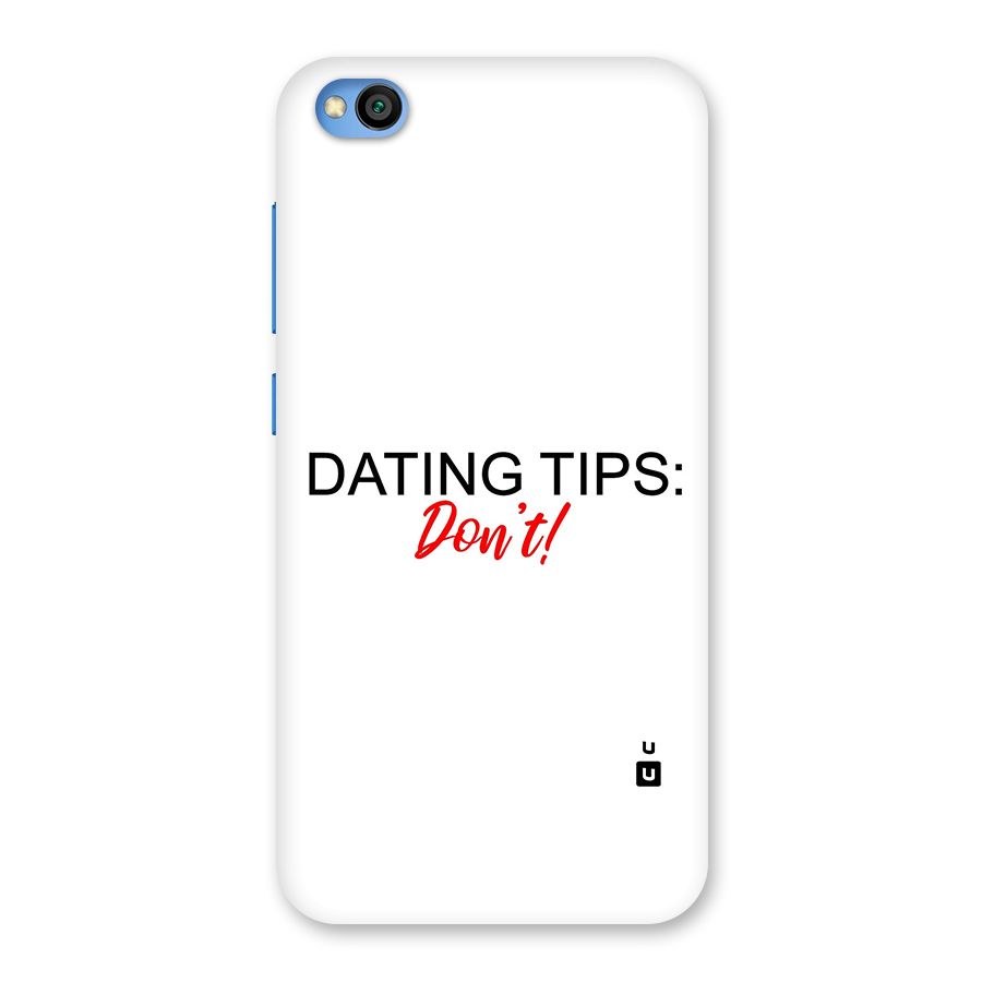 Expert Dating Tip Back Case for Redmi Go