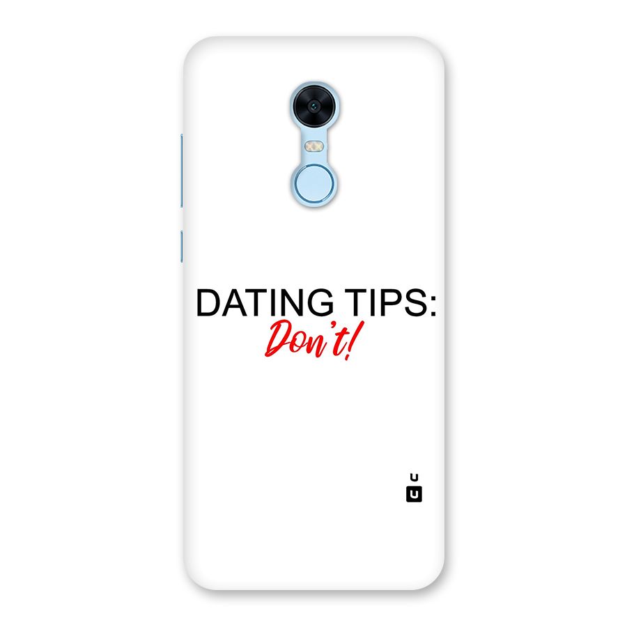 Expert Dating Tip Back Case for Redmi Note 5