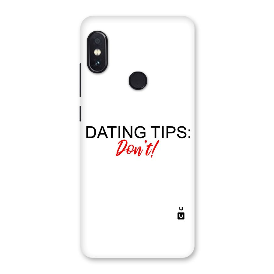 Expert Dating Tip Glass Back Case for Redmi Note 5 Pro