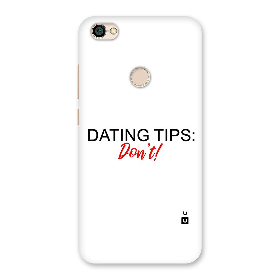 Expert Dating Tip Back Case for Redmi Y1 2017