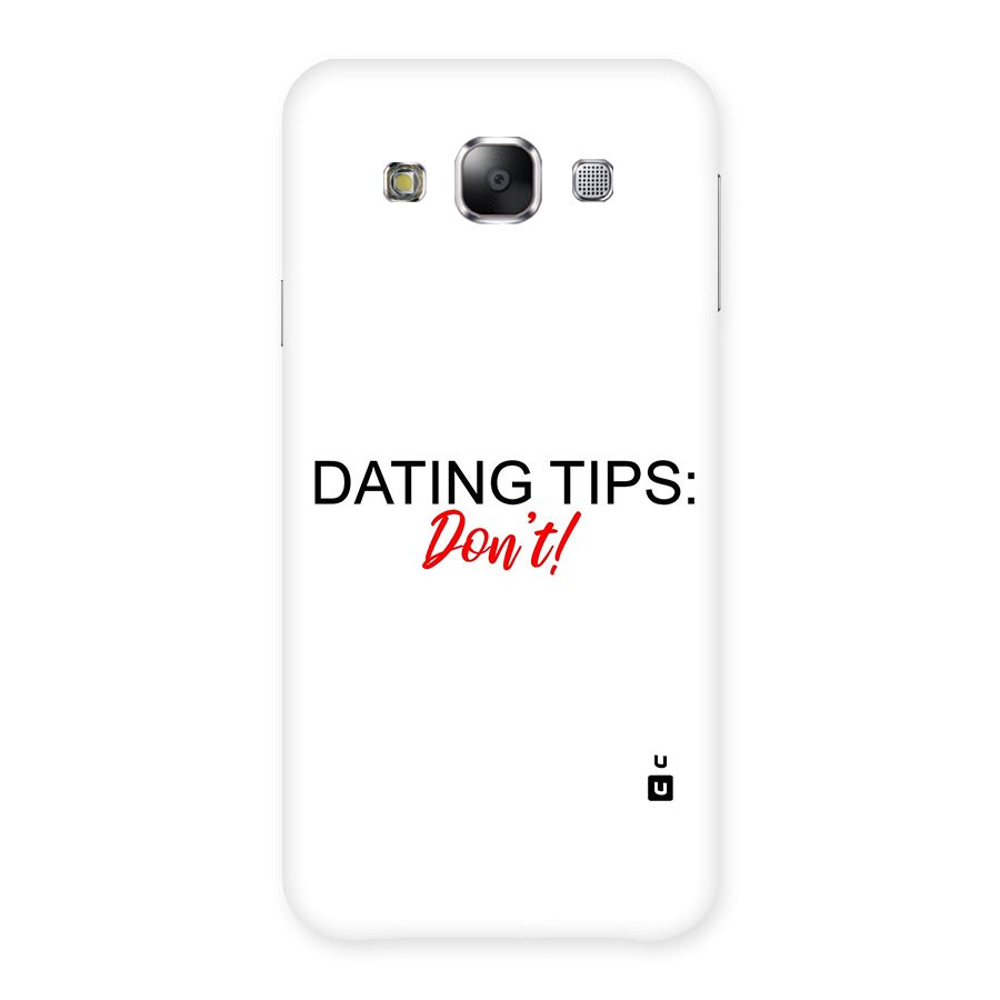 Expert Dating Tip Back Case for Samsung Galaxy E5