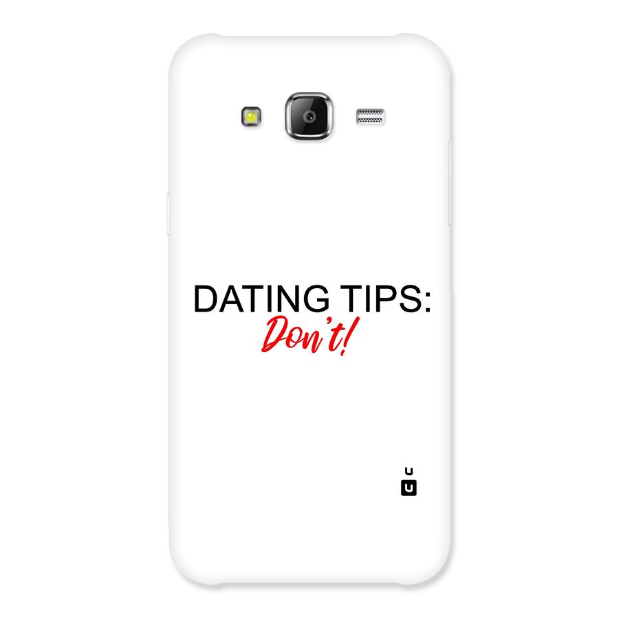 Expert Dating Tip Back Case for Samsung Galaxy J2 Prime