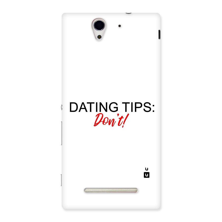 Expert Dating Tip Back Case for Sony Xperia C3
