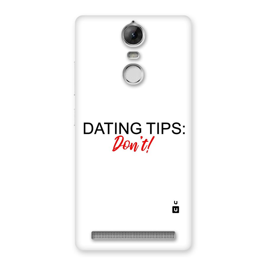 Expert Dating Tip Back Case for Vibe K5 Note