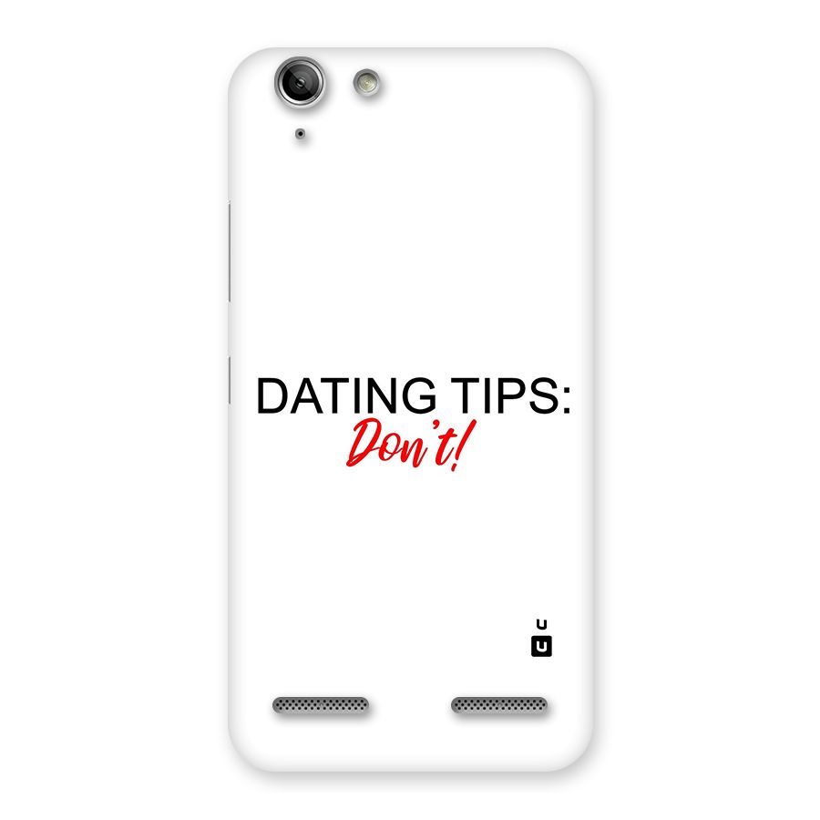Expert Dating Tip Back Case for Vibe K5 Plus