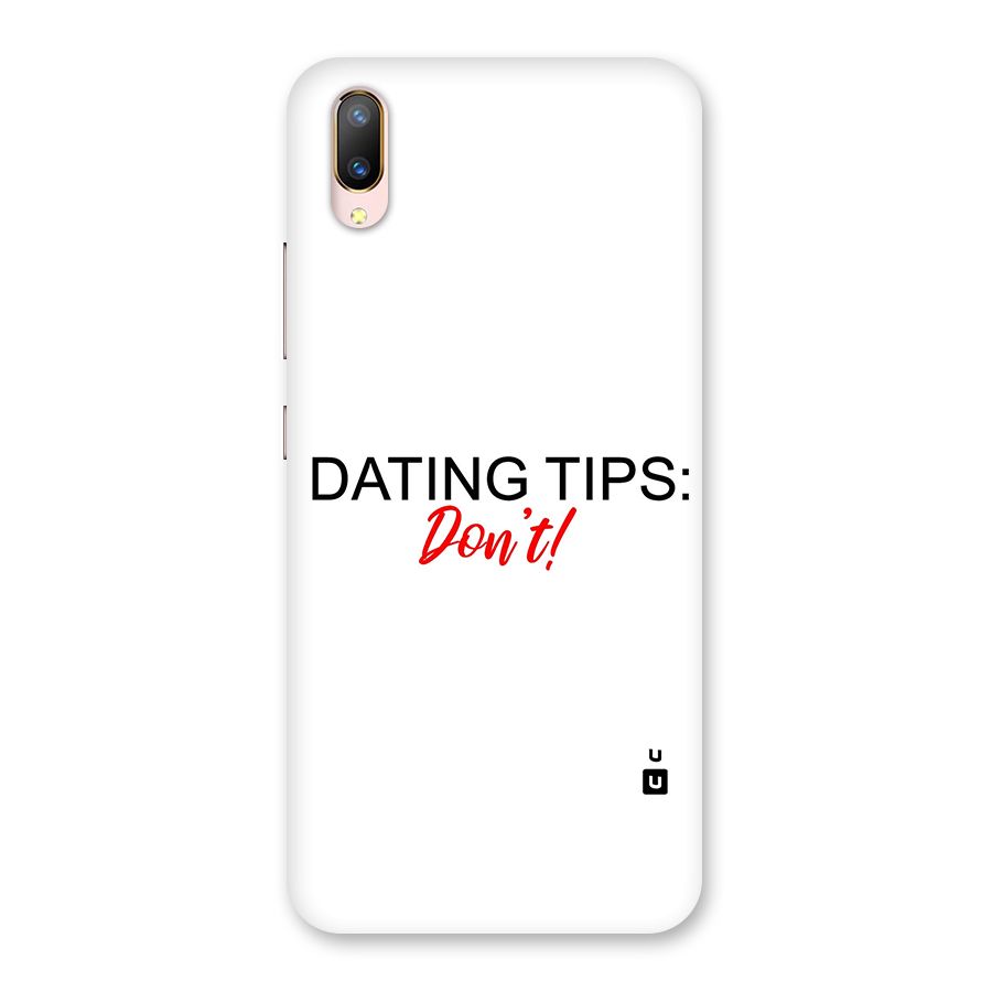 Expert Dating Tip Back Case for Vivo V11 Pro