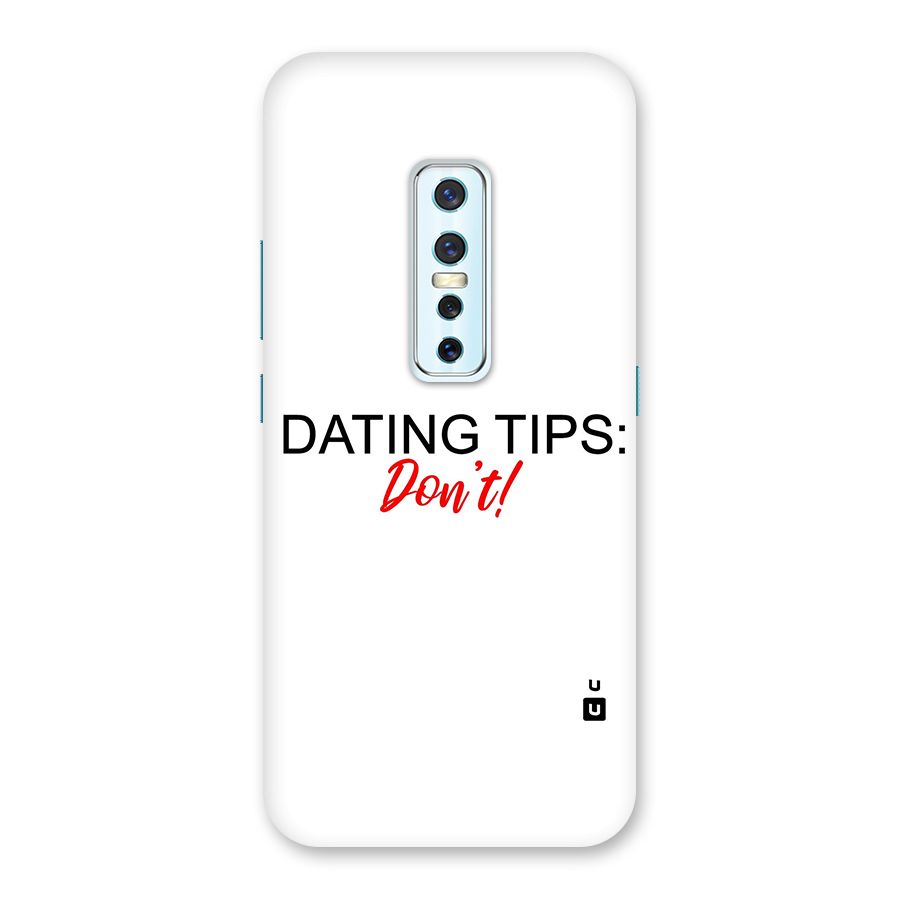 Expert Dating Tip Back Case for Vivo V17 Pro
