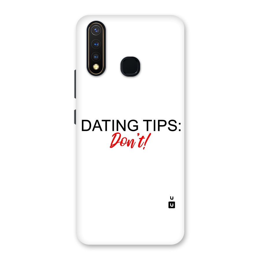 Expert Dating Tip Back Case for Vivo Y19