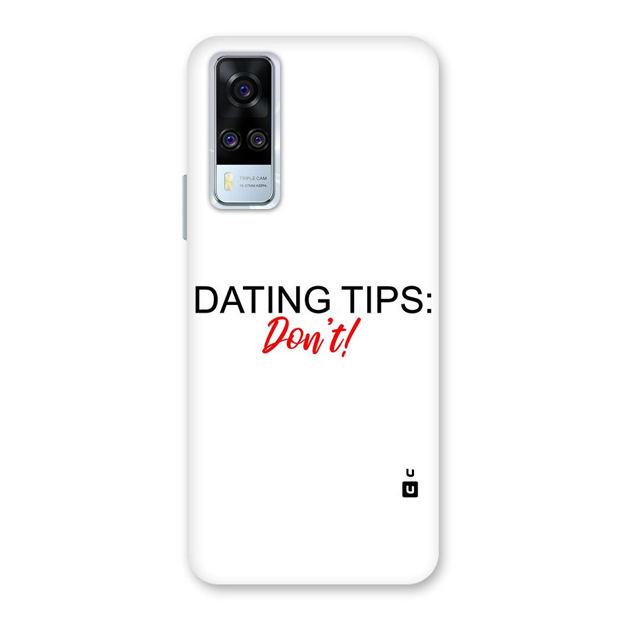 Expert Dating Tip Back Case for Vivo Y31