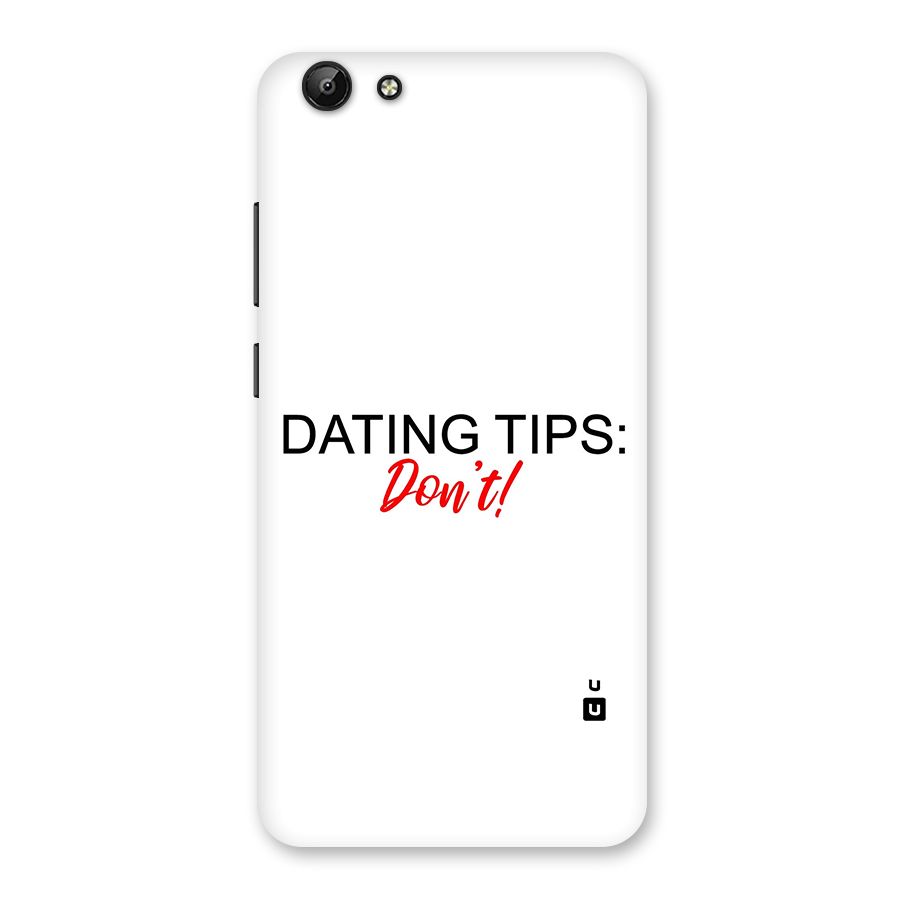 Expert Dating Tip Back Case for Vivo Y69