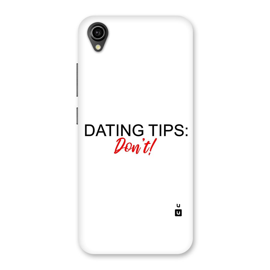 Expert Dating Tip Back Case for Vivo Y90
