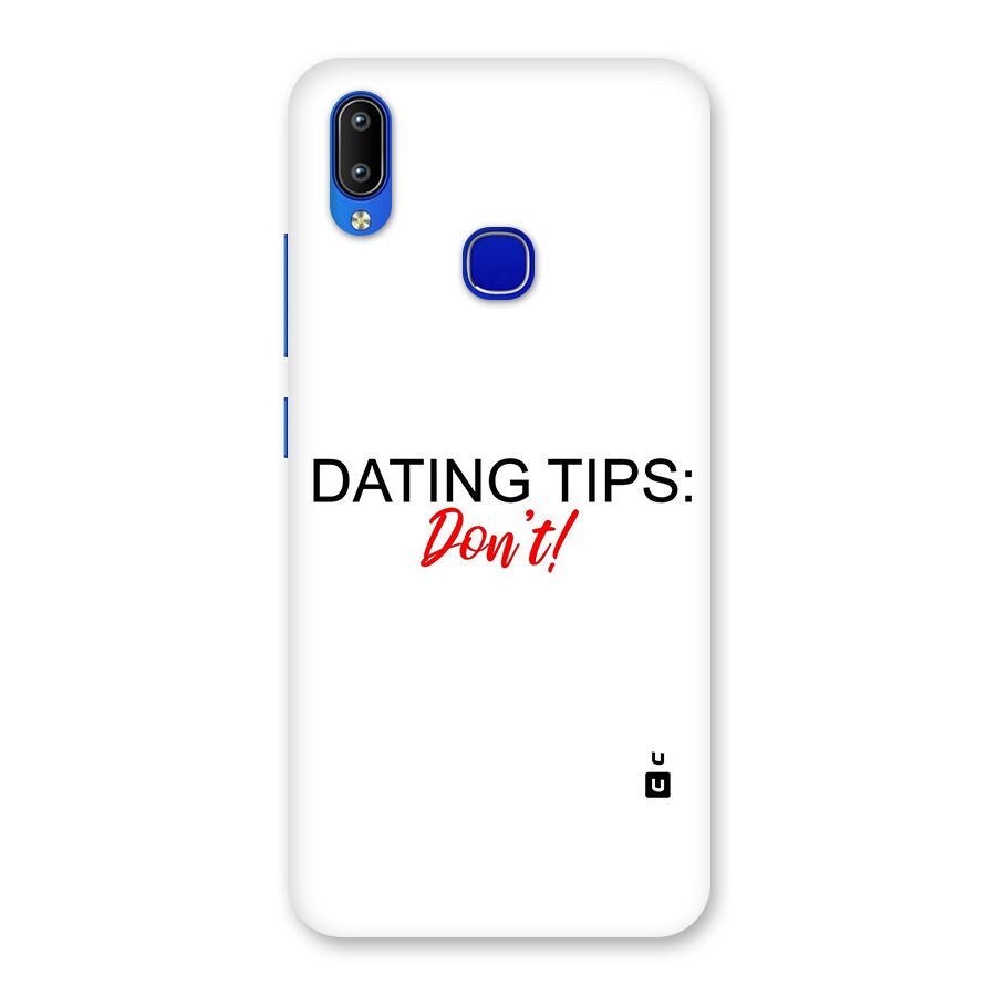 Expert Dating Tip Back Case for Vivo Y91