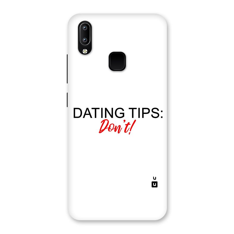 Expert Dating Tip Back Case for Vivo Y93