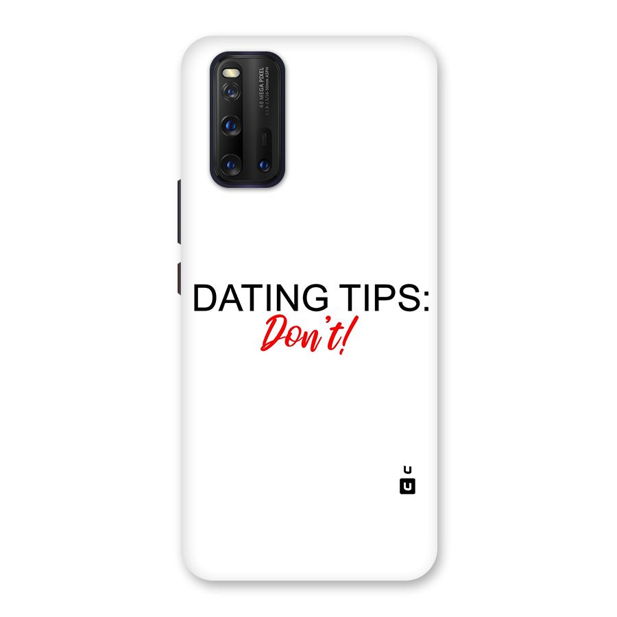 Expert Dating Tip Glass Back Case for Vivo iQOO 3
