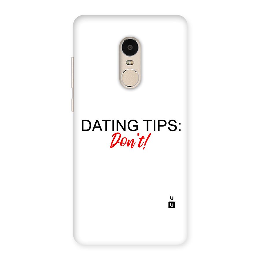 Expert Dating Tip Back Case for Xiaomi Redmi Note 4