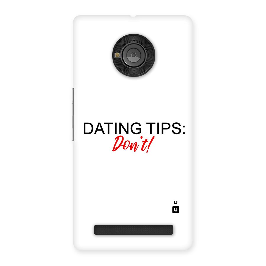 Expert Dating Tip Back Case for Yu Yunique
