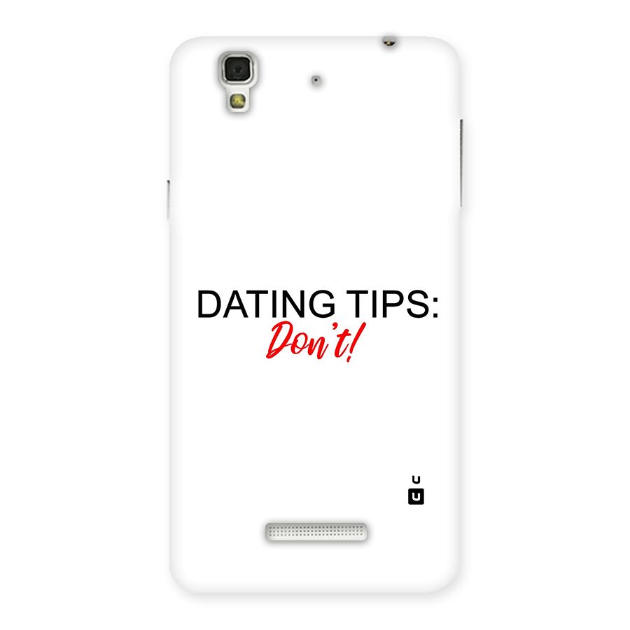 Expert Dating Tip Back Case for Yu Yureka