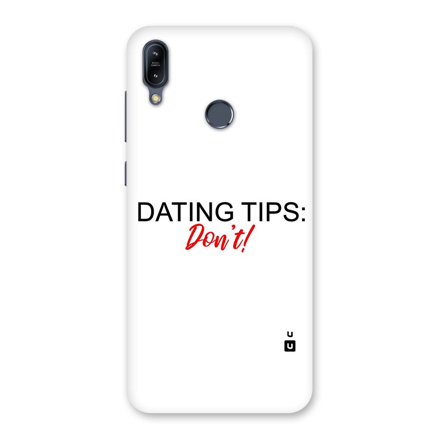 Expert Dating Tip Back Case for Zenfone Max M2