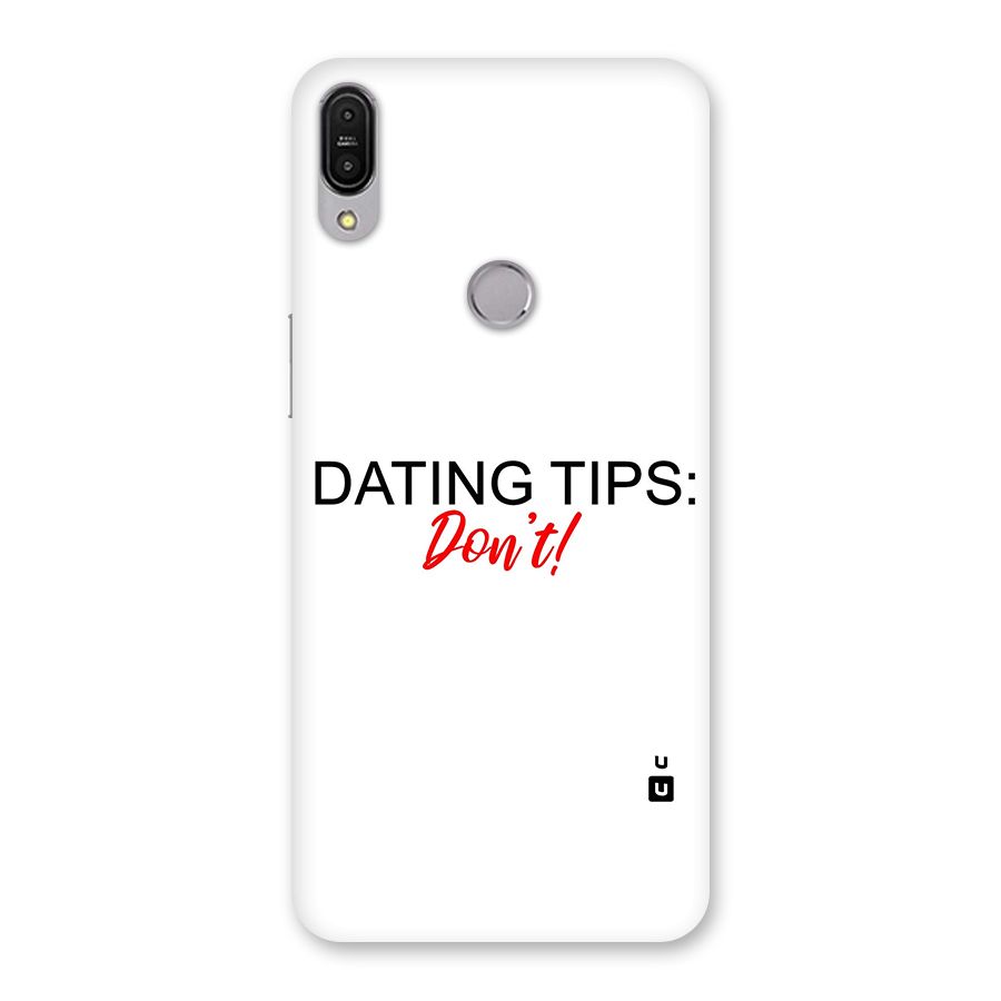 Expert Dating Tip Back Case for Zenfone Max Pro M1