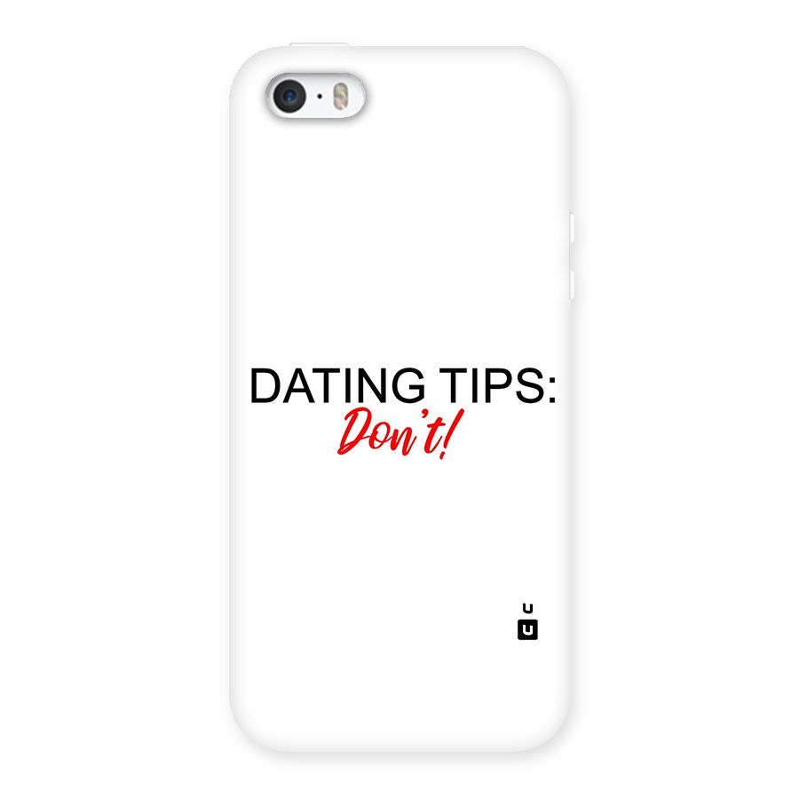 Expert Dating Tip Back Case for iPhone SE
